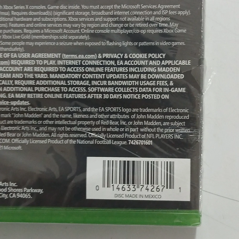 Madden NFL 22 Microsoft Xbox One Xbox Series X EA Sports Brady Mahommes‎ NEW